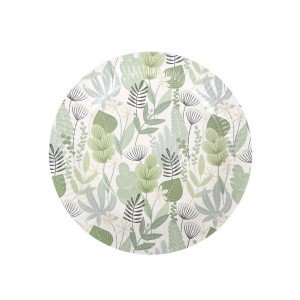 Geschirr-Set Algon Einwegartikel Pappe blumig 3 Stücke 28 cm (24 St...