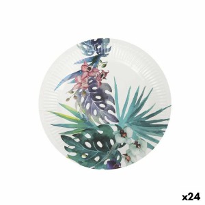 Geschirr-Set Algon Einwegartikel Pappe Tropical 10 Stücke 20 cm (24...