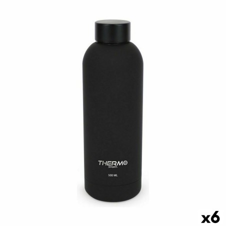 Thermal Bottle ThermoSport Soft Touch Black 500 ml (6 Units) |  Cup...