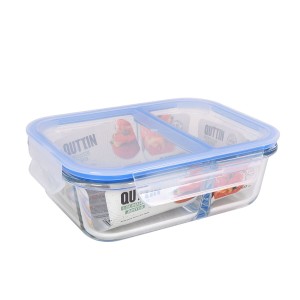 Hermetic Lunch Box Quttin 2 Compartments Rectangular 1 L (6 Units) ...