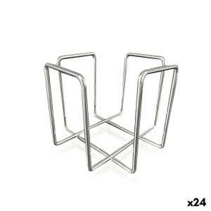 Napkin holder Quttin 11,8 x 11,8 x 9,5 cm (24 Units) Chromed |  Oth...