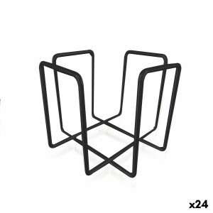 Porte-serviettes Quttin Noir 11,8 x 11,8 x 9,5 cm (24 Unités) |  Au...