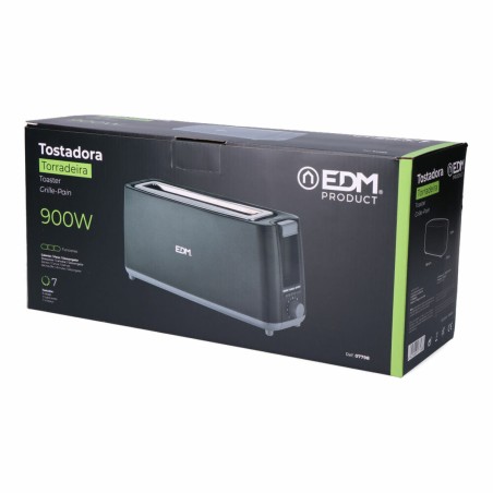 Toaster EDM 07798 Black Design 900 W Lang |  Toaster   | Chef Up