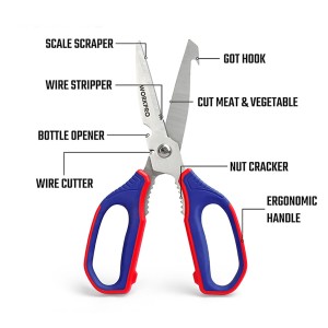 Kitchen Scissors Workpro Stainless steel 25 cm