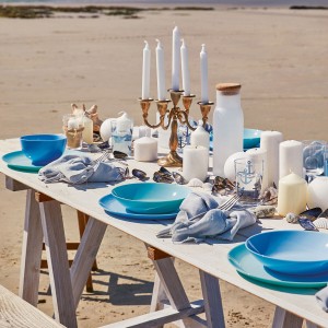 Assiette à dessert Luminarc Diwali Turquoise verre (19 cm) (24 Unit...