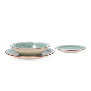Geschirr Quid Vita Aqua Blau aus Keramik 18 Stücke |  Geschirr, Tab...