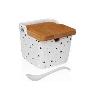 Zuckerdose Versa Speckle aus Keramik 8,8 x 8,5 x 8,8 cm |  Weiteres...