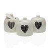 Sugar Bowl Versa Nathalie Stoneware 6,9 x 8,9 x 6,9 cm Heart |  Oth...