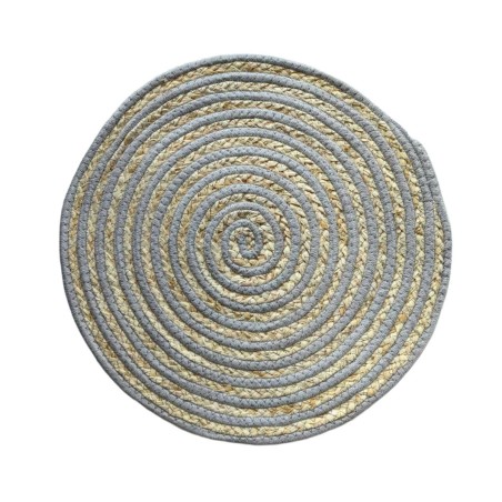 Table Mat Versa Grey Polyester Cotton 38 x 1 x 38 cm |  Coasters, p...