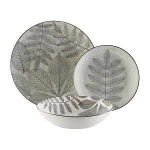 Tableware Versa Aylen Grey Porcelain 18 Pieces |  Plates, platters ...