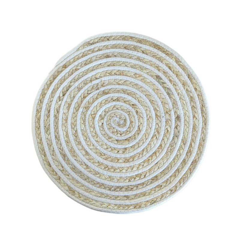 Untersetzer Versa Weiß Polyester Baumwolle 38 x 1 x 38 cm |  Unters...