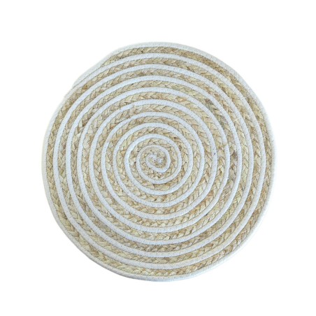 Untersetzer Versa Weiß Polyester Baumwolle 38 x 1 x 38 cm |  Unters...