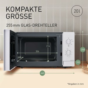 Microwave Panasonic NNSM21QWEPG 20L White 800 W 20 L |  Microwaves ...