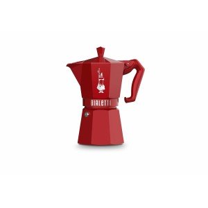 Italienische Kaffeemaschine Bialetti MOKA EXCLUSIVE Rot Aluminium 6...