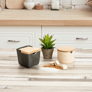 Zuckerdose Quid Tu Y Yo aus Keramik Grau 10 x 10 x 11 cm |  Weitere...