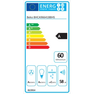 Konventioneller Rauchfang BEKO BHCA96641BBHS Schwarz |  Dunstabzugs...
