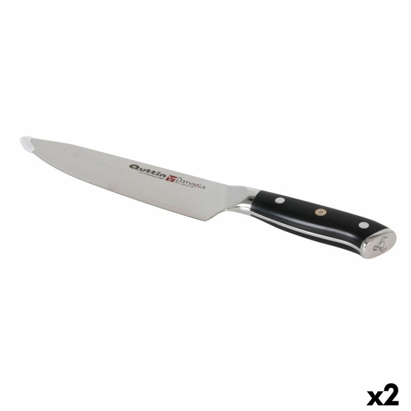 Küchenmesser Quttin DAMASKUS Schwarz Silberfarben 20 cm (2 Stück) |...