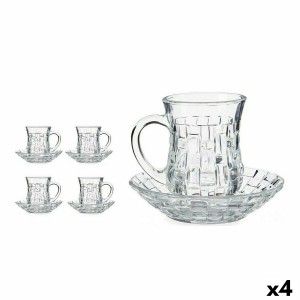 Satz mit Tassen- und Tellern 125 ml Durchsichtig Glas (12 x 9 x 12 ...