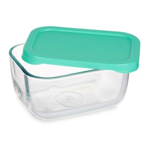 Lunchbox Pasabahce 1113313-53733 SNOW BOX grün Durchsichtig Glas Po...