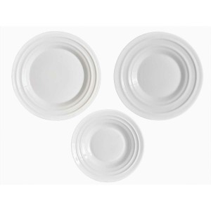 Geschirr-Set Vivalto F-LGCP105-75-85 Weiß Opalglas (2 Stück) |  Ges...