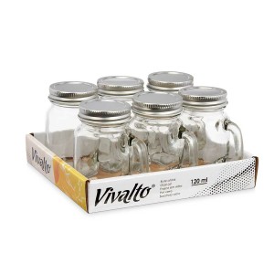 Topf Vivalto 01-0906 01-0906 Durchsichtig Silberfarben 120 ml (6 St...