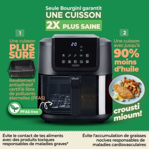Heißluftfritteuse Bourgini 184172 Schwarz 8 L |  Fritteusen   | Che...