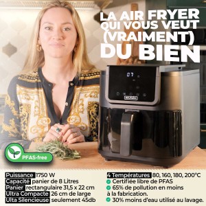 Friteuse à Air Bourgini 184172 Noir 8 L |  Friteuses   | Chef Up