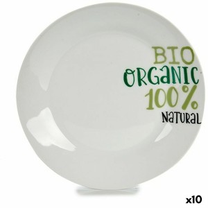 Dessertteller Organic Porzellan 19 x 2 x 19 cm (10 Stück) |  Geschi...