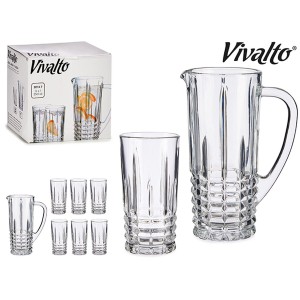 Set mit Krug und Gläsern Vivalto 41053 Durchsichtig Glas 250 ml |  ...