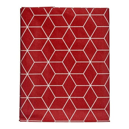 Tablecloth Kinvara CUBIC-26195-1 CUBIC-26195-1 White Maroon Thin ca...