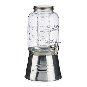 Jug Transparent Tap Cooler Crystal Metal Plastic (3800 ml) |  Glass...