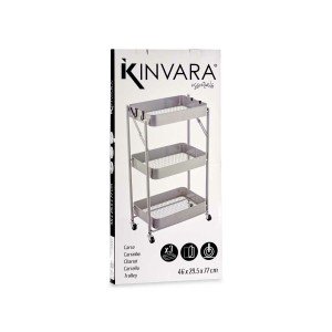 Gemüsewagen Kinvara B1148I-TJ Grau Stahl Kunststoff 29,5 x 78,5 x 4...