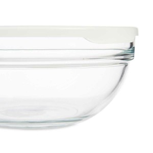Round Lunch Box with Lid Pasabahce 1113326-53563 Chefs White 1,135 ...
