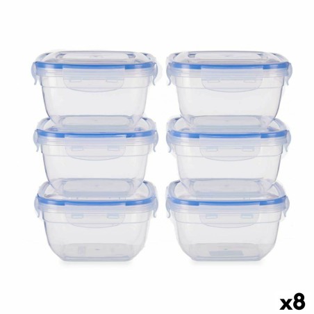 Set of lunch boxes Leknes 30103 30103 Blue Transparent polypropylen...