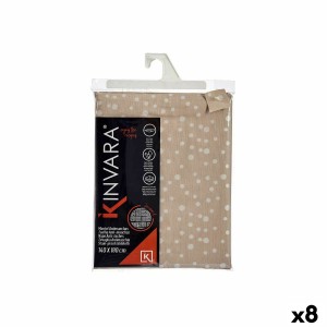 Stain-proof tablecloth Kinvara BABEL BEIGE 41 White Beige Jacquard ...