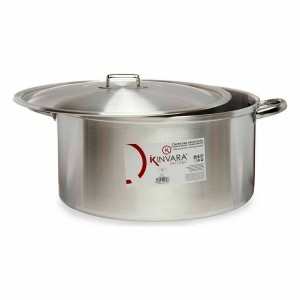 Topf mit Deckel Kinvara 100015 100015 Silberfarben 53 x 24 x 43 cm ...