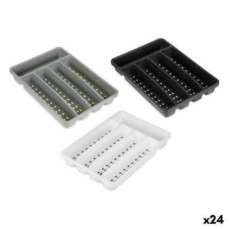 Cutlery Organiser Kinvara CN19128-1 CN19128-1 White Black Grey Natu...