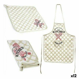 Küchenset Kinvara 1105 1105 Weiß Polyester 2 Stücke |  Küchentextil...