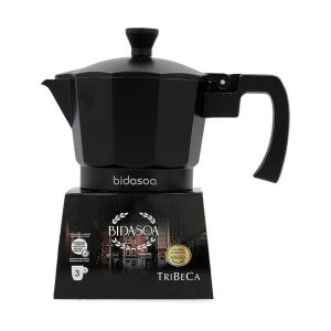 Italienische Kaffeemaschine Bidasoa Tribeca Metall 3 Kopper |  Kaff...