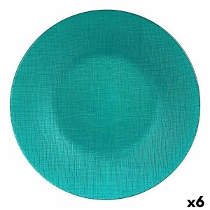 Flacher Teller Vivalto 323928P 323928P türkis Glas 27,5 x 2 x 27,5 ...