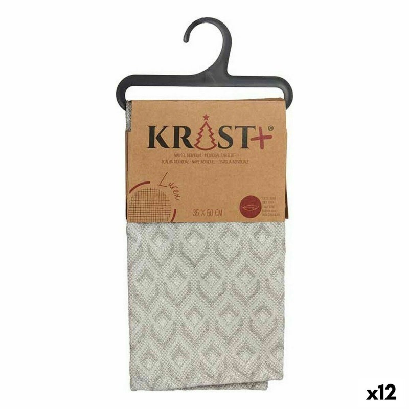 Place mat Krist+ LUREX ? C/PLATA LUREX ? C/PLATA Silver Rhombus (12...