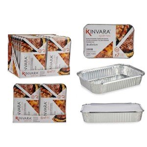 Lebensmittelschalen-Set Kinvara 82176 82176 Silberfarben Aluminium ...