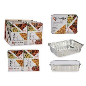 Lebensmittelschalen-Set Kinvara 16161 16161 Silberfarben Aluminium ...