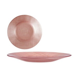 Assiette plate Vivalto 323921P-3 Rose verre 21 x 2 x 21 cm (6 Unité...