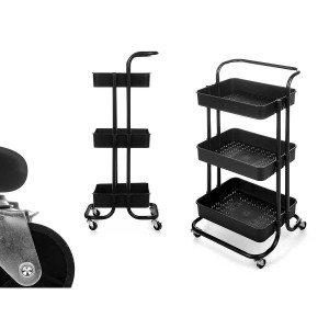 Kitchen Trolley Kinvara WR4338-TJ PRO.1 Black Metal polypropylene 4...