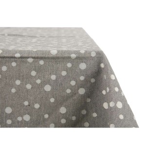 Tablecloth Kinvara BABEL GRIS 42 BABEL GRIS 42 White Grey Jacquard ...