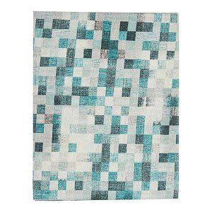 Nappe Kinvara CUADROS-A CUADROS-A Bleu Turquoise toile |  Chemins d...