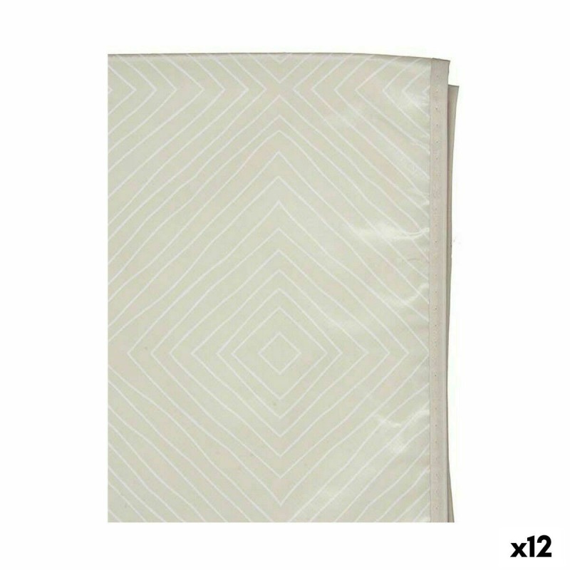 Tischdecke 10 10 Gelb Weiß Beige Gummi Rhombusse 140 x 140 cm (12 S...