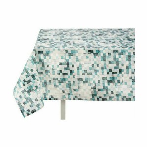 Fleckenabweisende Tischdecke Kinvara CUADROS-A CUADROS-A Blau türki...