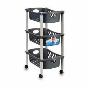 Vegetable trolley Stefanplast PR124H PR124H White Anthracite Plasti...
